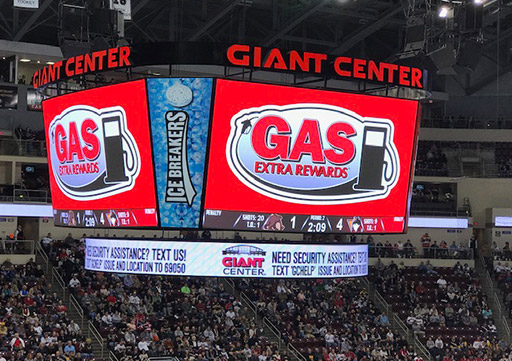 Jumbotron at the Giant Center