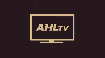 An illustration of a television with the AHLTV wordmark in the center of the TV.