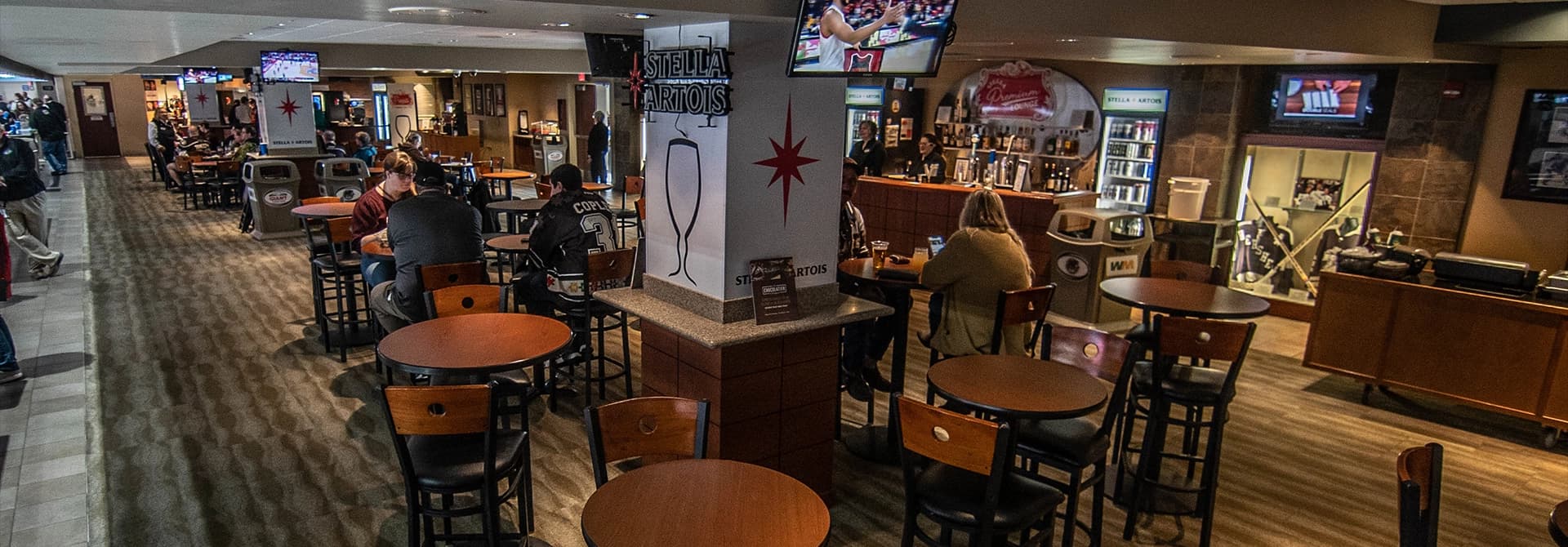 Fans gathered inside the Stella Artois Premium Lounge.