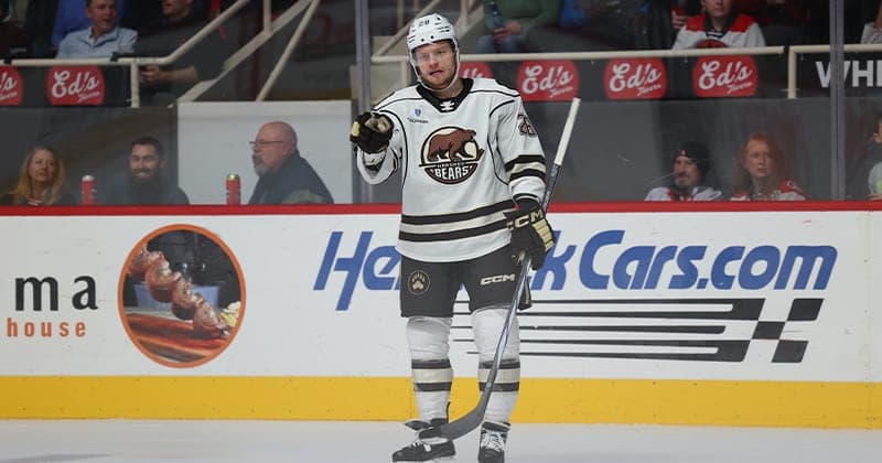 Frank Turns Trick in 5 2 Bears Win Over Checkers