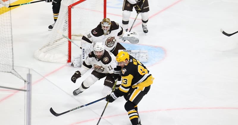 Bears Get Point in 3 2 OT Loss to Penguins