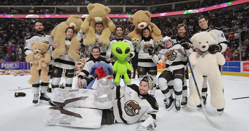 Hershey's 2025 Teddy Bear Toss Collects Hockey World Record 102,343 Stuffed Animals