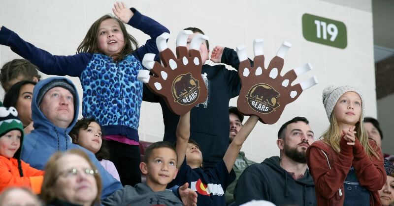 Hershey Bears fans enjoying hockey game