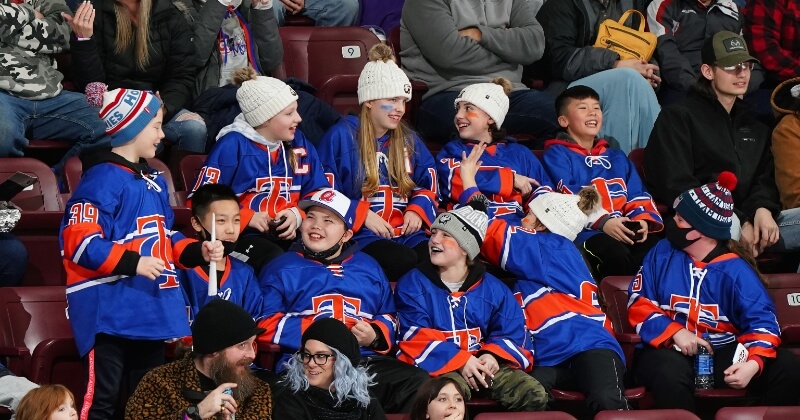 Group of fans at Hershey Bears game