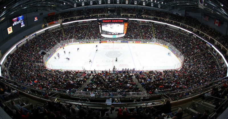 Hershey Bears on ice at Giant Center