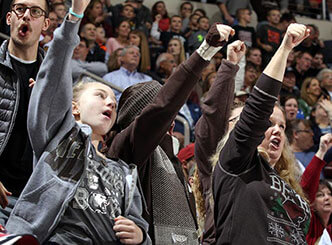 fans cheering