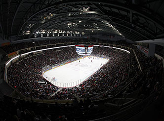 Giant Center full of fans during a Hershey Bears Hockey Game