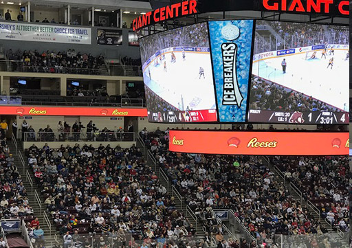 Reese on Scoreboard and 360 LED Display