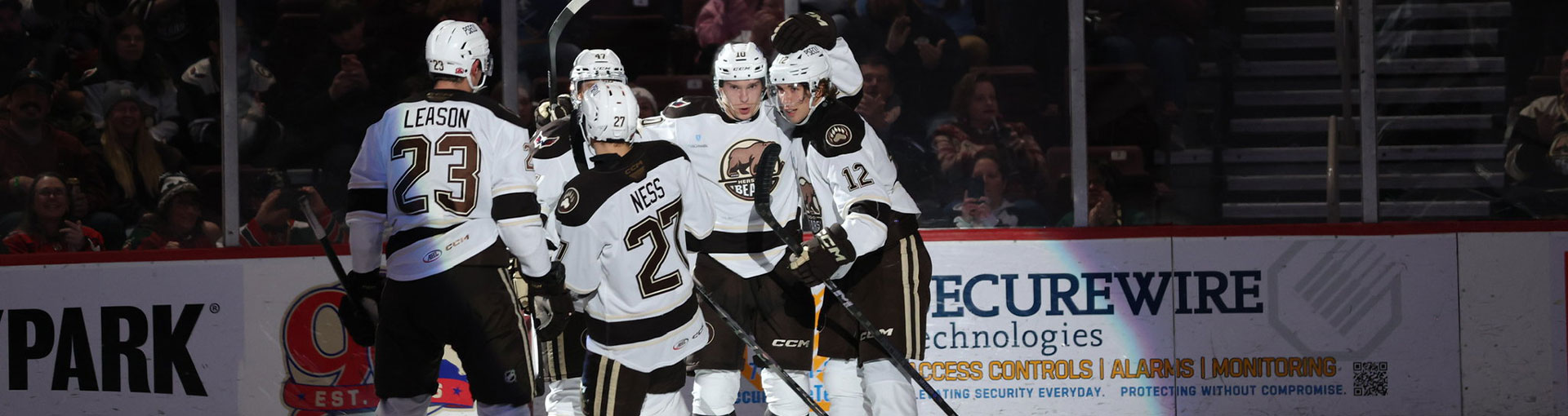 Fans watching a Hershey Bears game