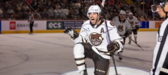 Hershey Bears player celebrating