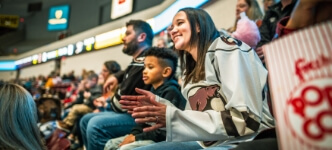 Fans watching Hershey Bears game