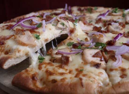 Catering at the Giant Center Chicken Bacon Ranch Pizza