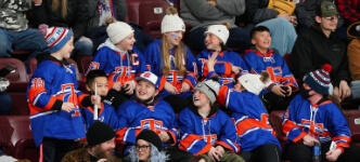 Group of kids at Hershey Bears hockey game