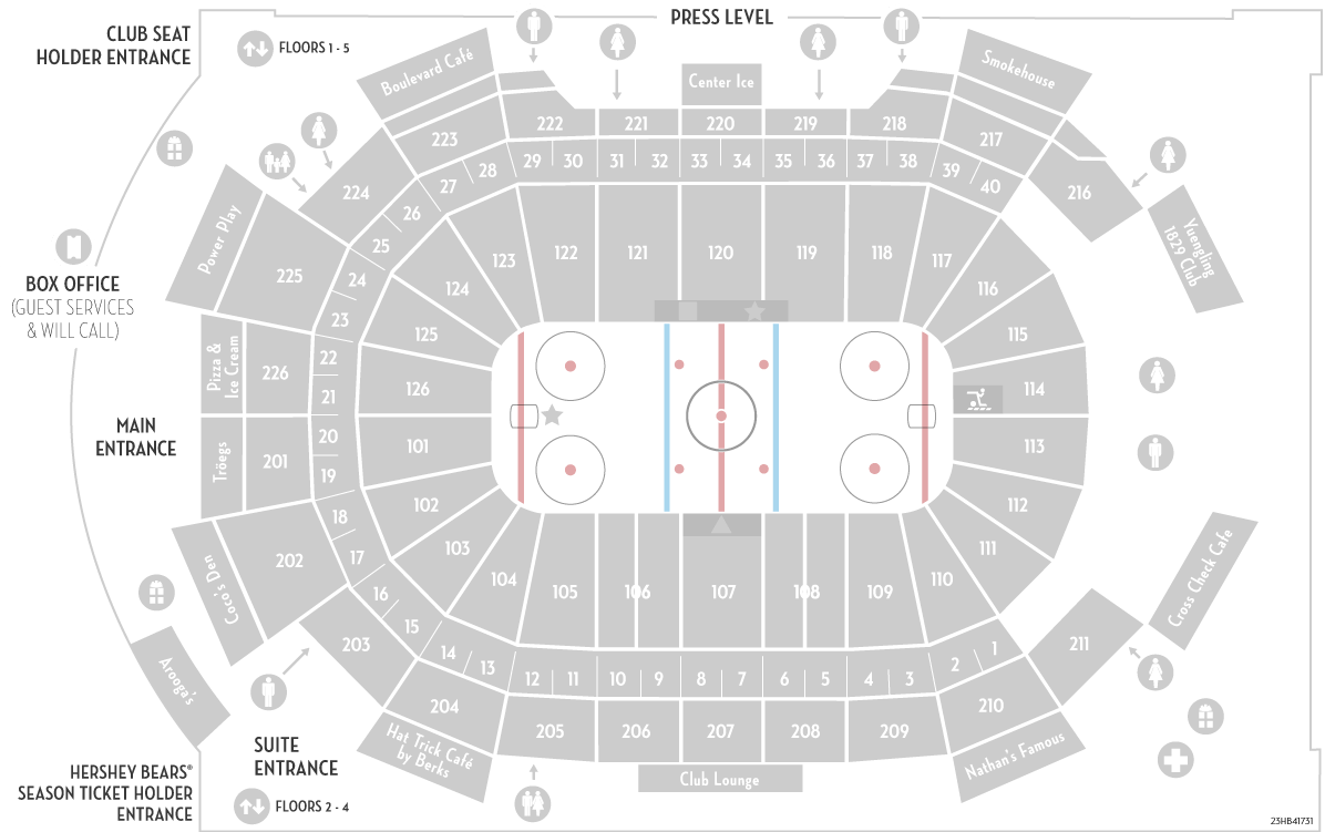 Seating Chart | Hershey Bears Hockey